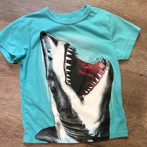 Boys Shark Graphic Tee - Aqua